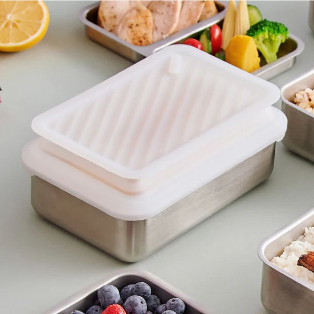 Double Box Microwavable Stainless Steel Bento Box