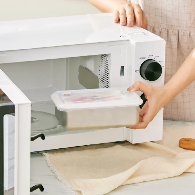 Double Box Steam Microwave Crisper