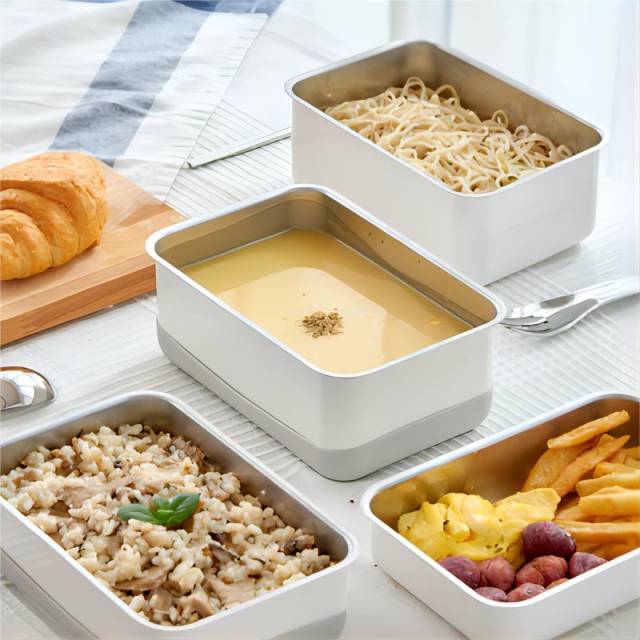 Double Box Steam Microwave Crisper - Rice White