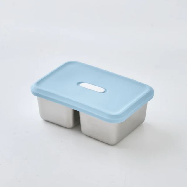 Double Box Stainless Steel Compartmentalized Crisper
